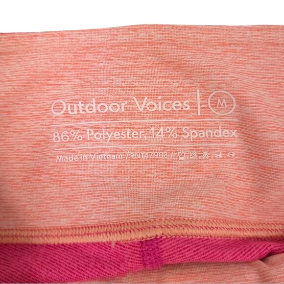 Outdoor Voices Paneled Pink Flamingo Rose Colorblock Leggings - Picture 7 of 11